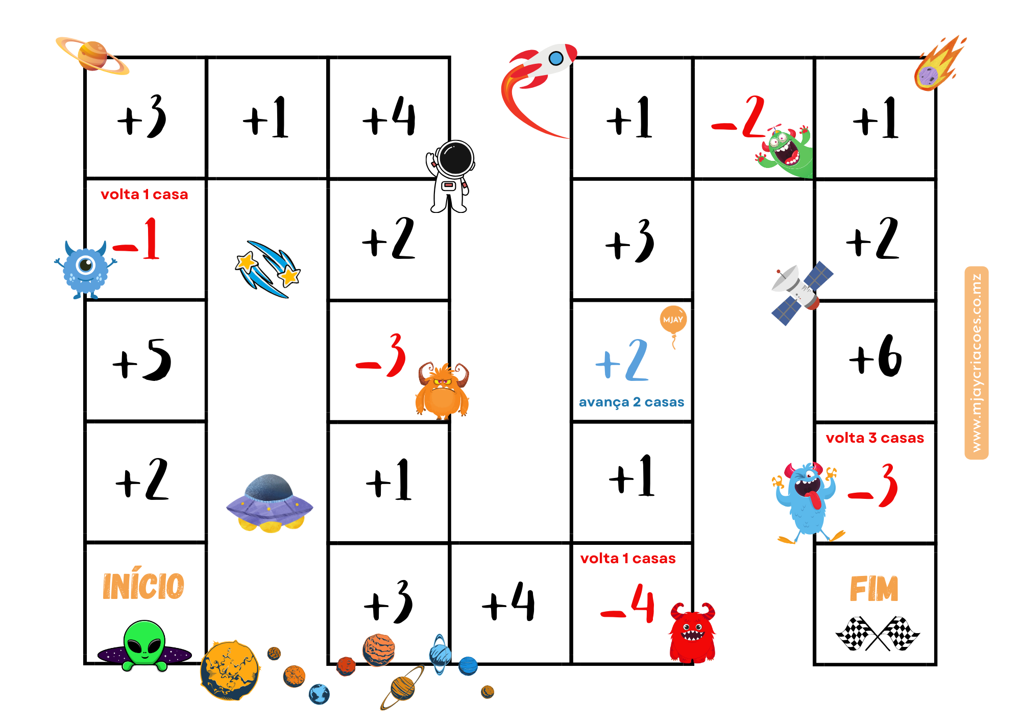 Jogo da Adição e Subtração - Atividades Matemáticas para Crianças +3 anos